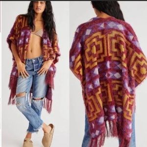 FREE PEOPLE Diamondback Cozy Kimono Sweater One Size NEW
